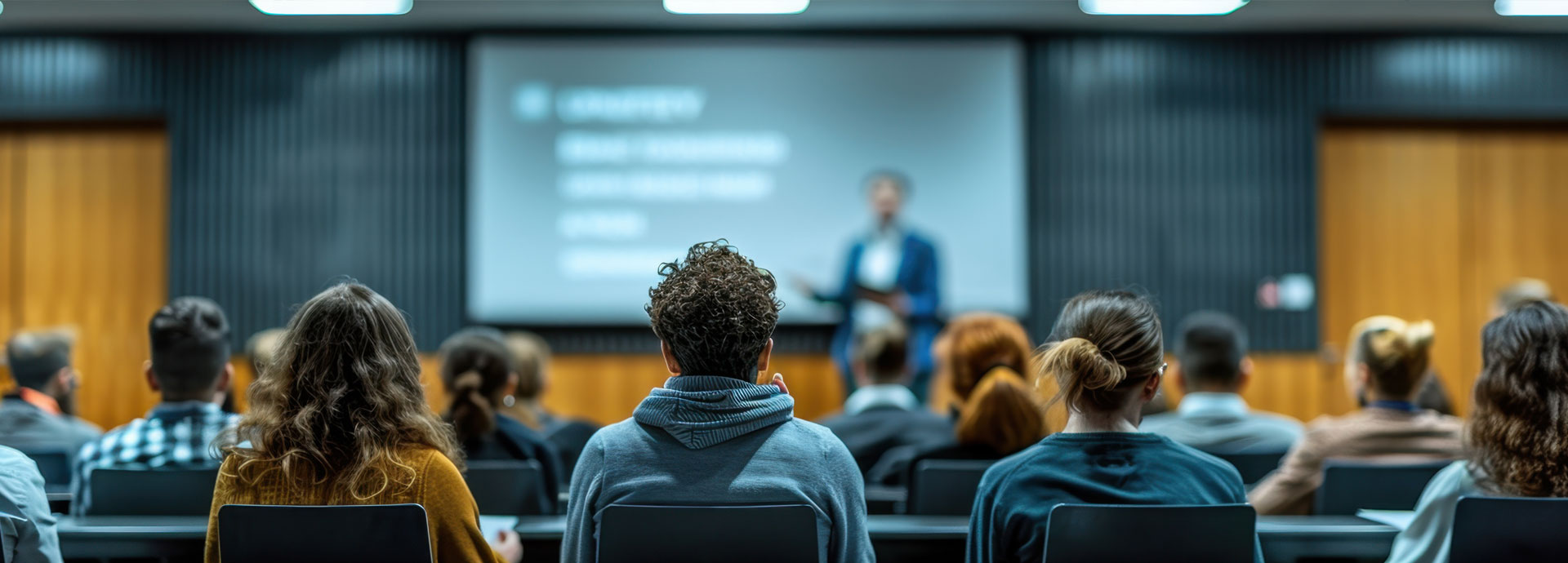 classroom and presenter